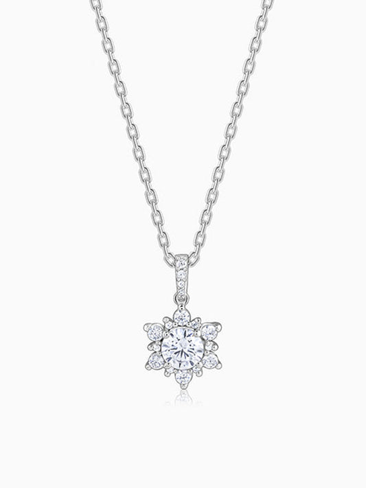 Silver Sunshine Pendant with Link Chain