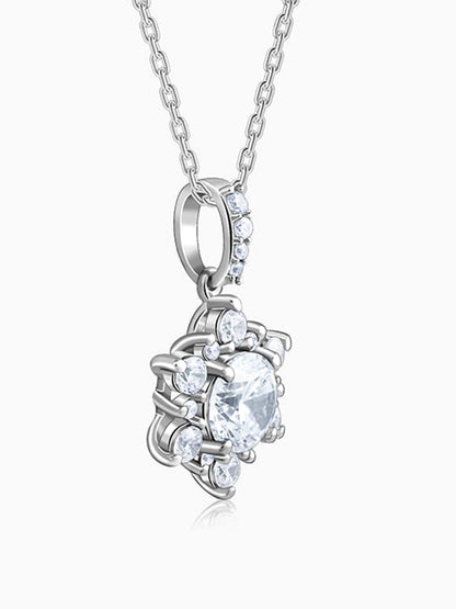 Silver Sunshine Pendant with Link Chain