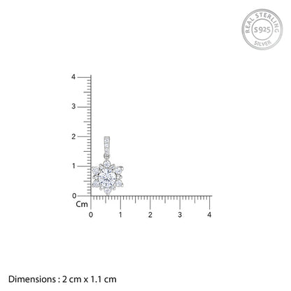 Silver Sunshine Pendant with Link Chain