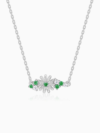 Silver Dreamy Flower Necklace