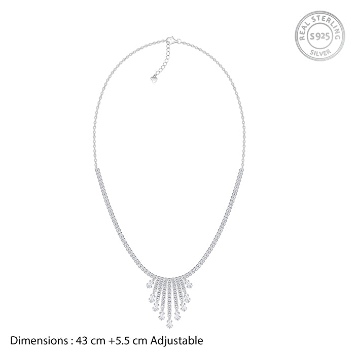 Silver Vintage Lariat Necklace