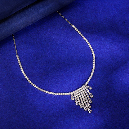 Silver Vintage Lariat Necklace