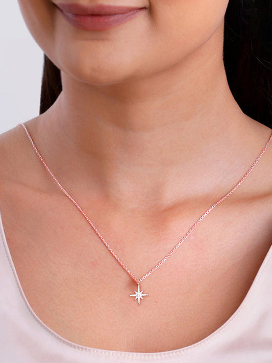 Rose Gold Twinkling Celestial Necklace