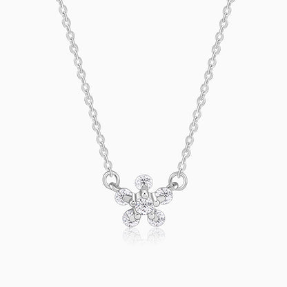 Silver Floral Necklace