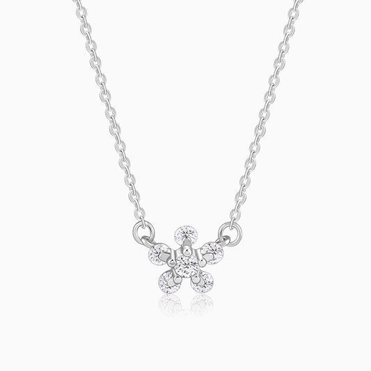 Silver Floral Necklace