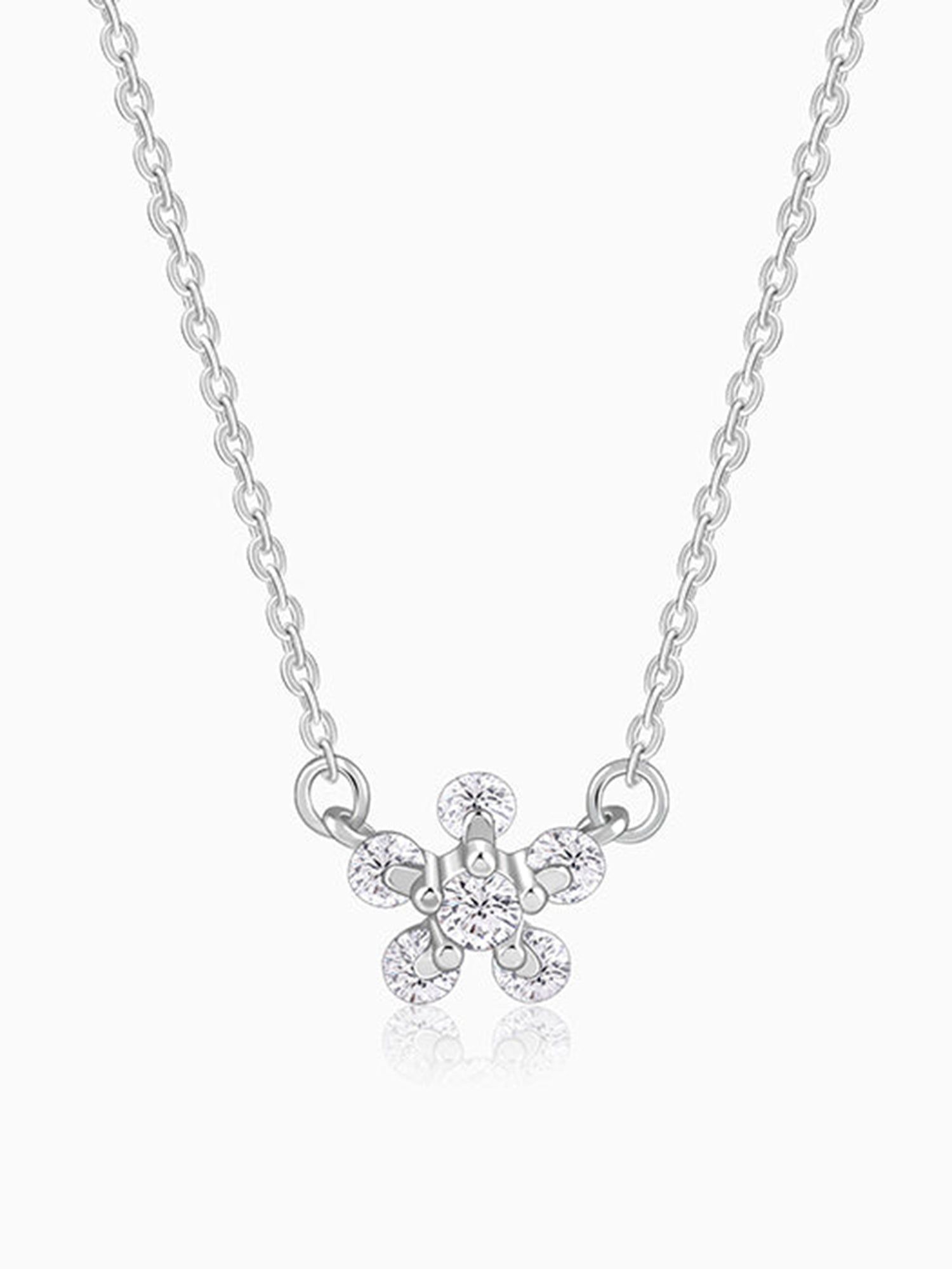 Silver Floral Necklace