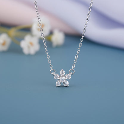 Silver Floral Necklace