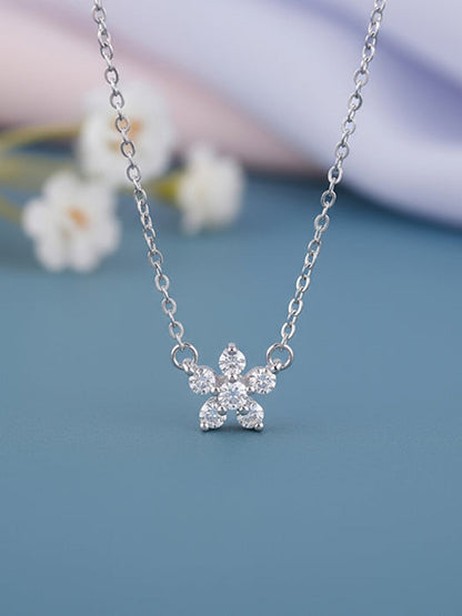 Silver Floral Necklace
