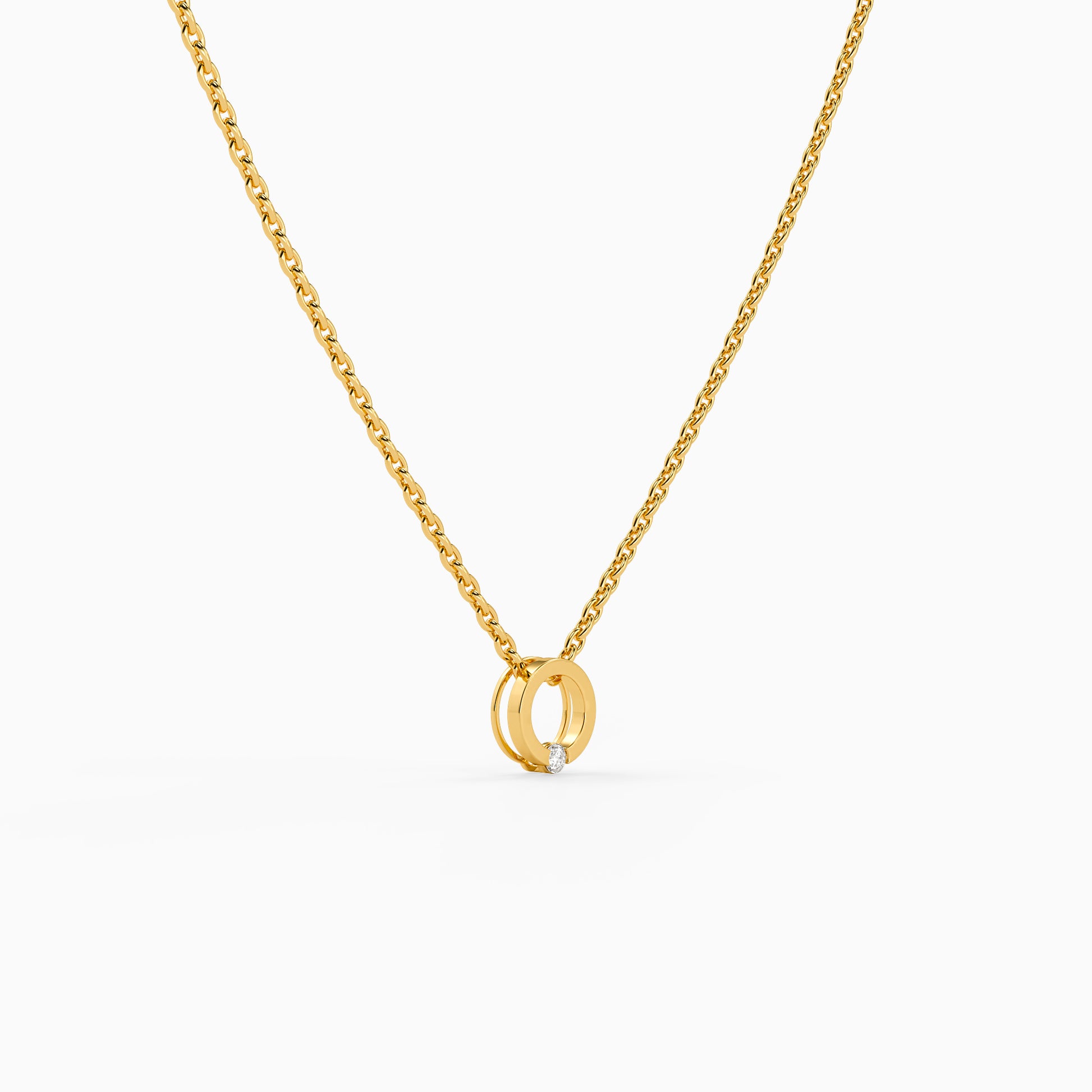 Golden Static Shine Necklace