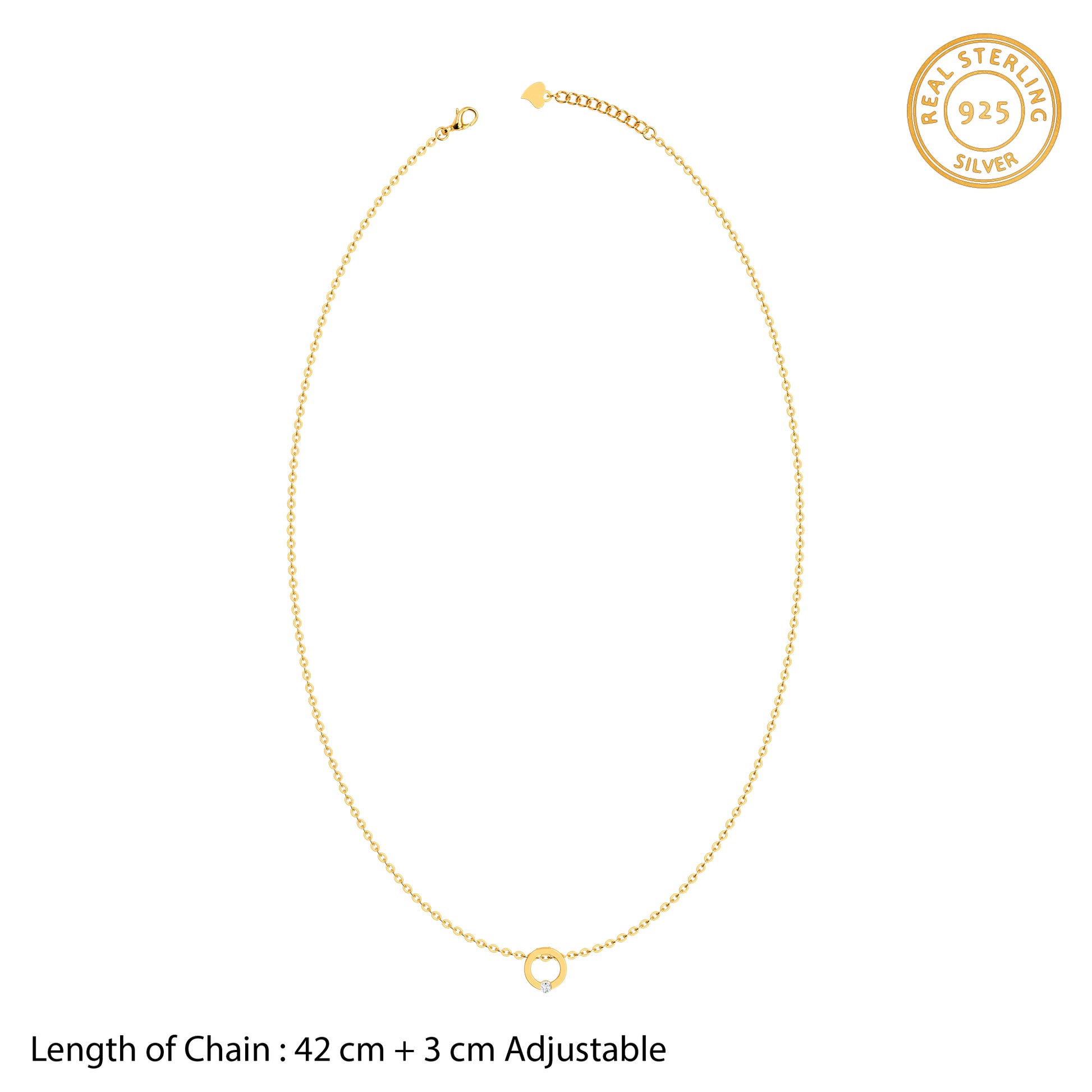 Golden Static Shine Necklace