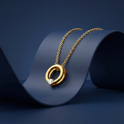 Golden Static Shine Necklace