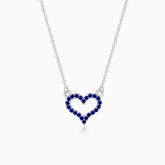 Silver Midnight Heart Necklace