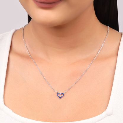Silver Midnight Heart Necklace