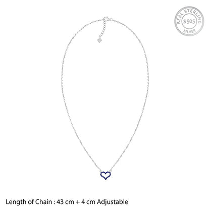 Silver Midnight Heart Necklace