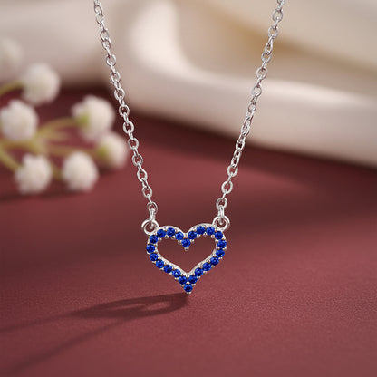 Silver Midnight Heart Necklace