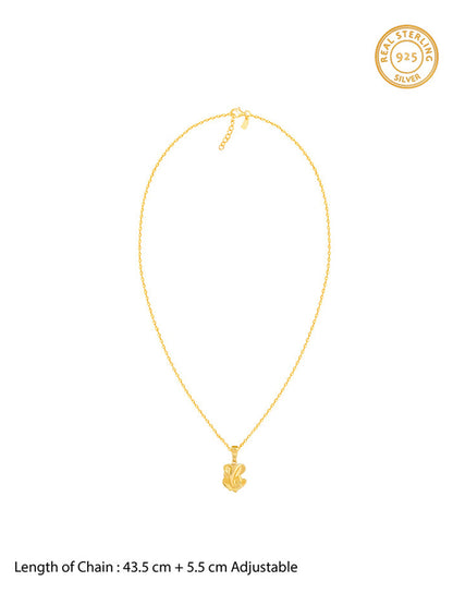Golden Ganesh Pendant With Link Chain