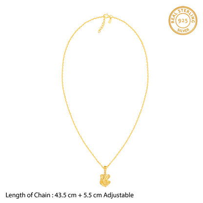 Golden Ganesh Pendant With Link Chain