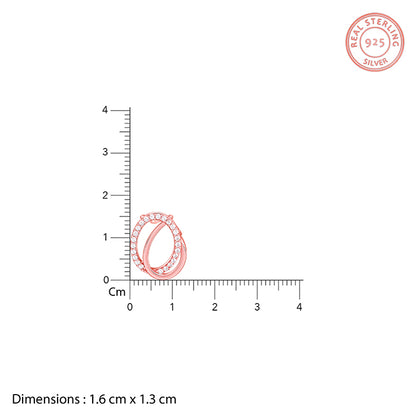 Rose Gold Bloom Ovate Pendant with Link Chain