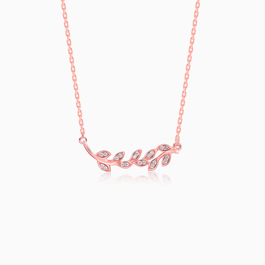 Rose Gold Leaf Necklace