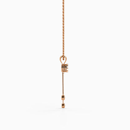 Rose Gold Classic Theory Pendant With Link Chain
