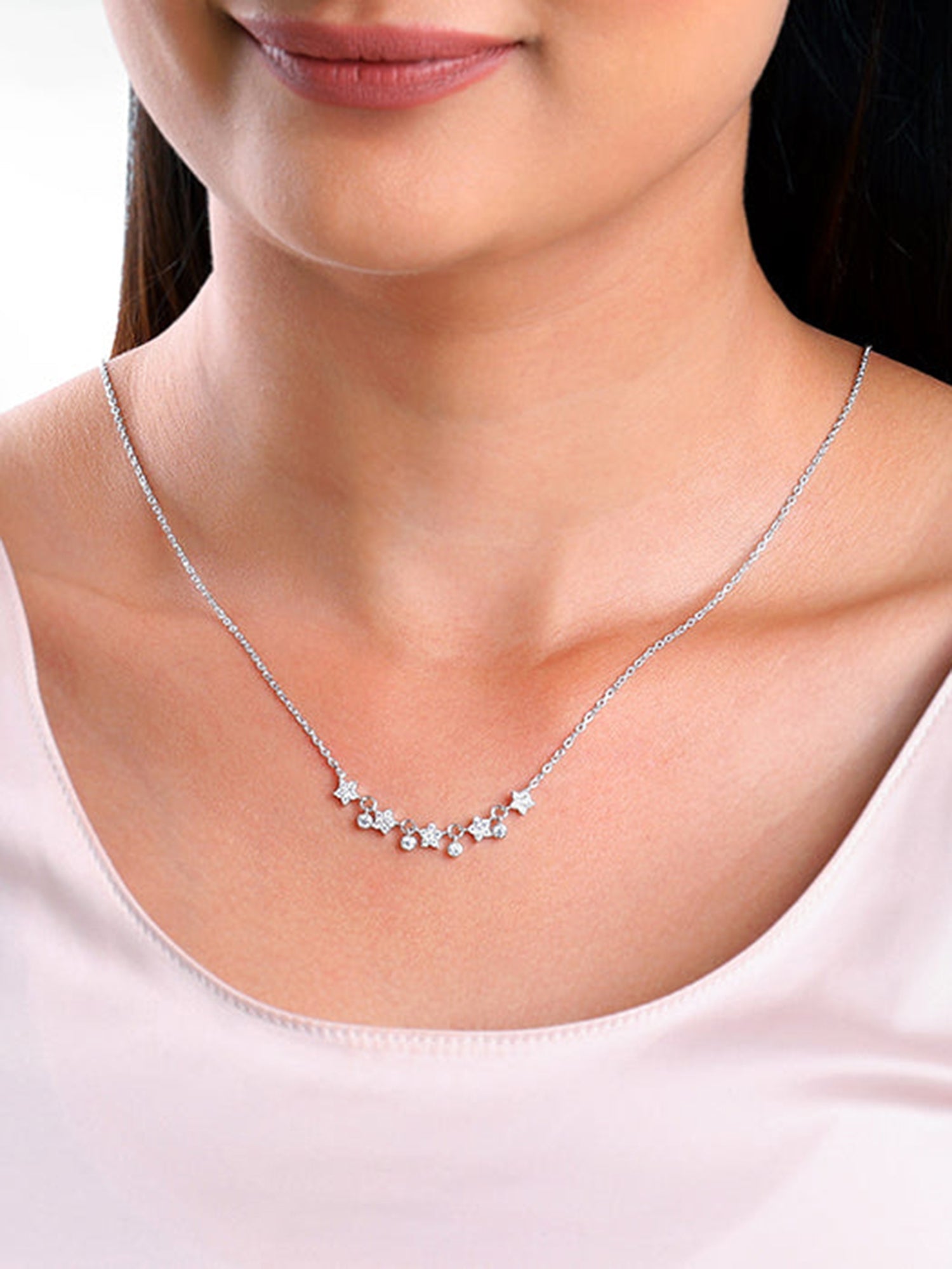 Silver Floral Serenade Necklace