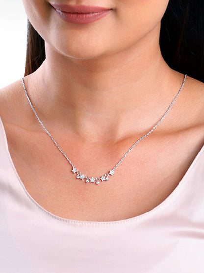 Silver Floral Serenade Necklace