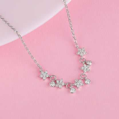 Silver Floral Serenade Necklace