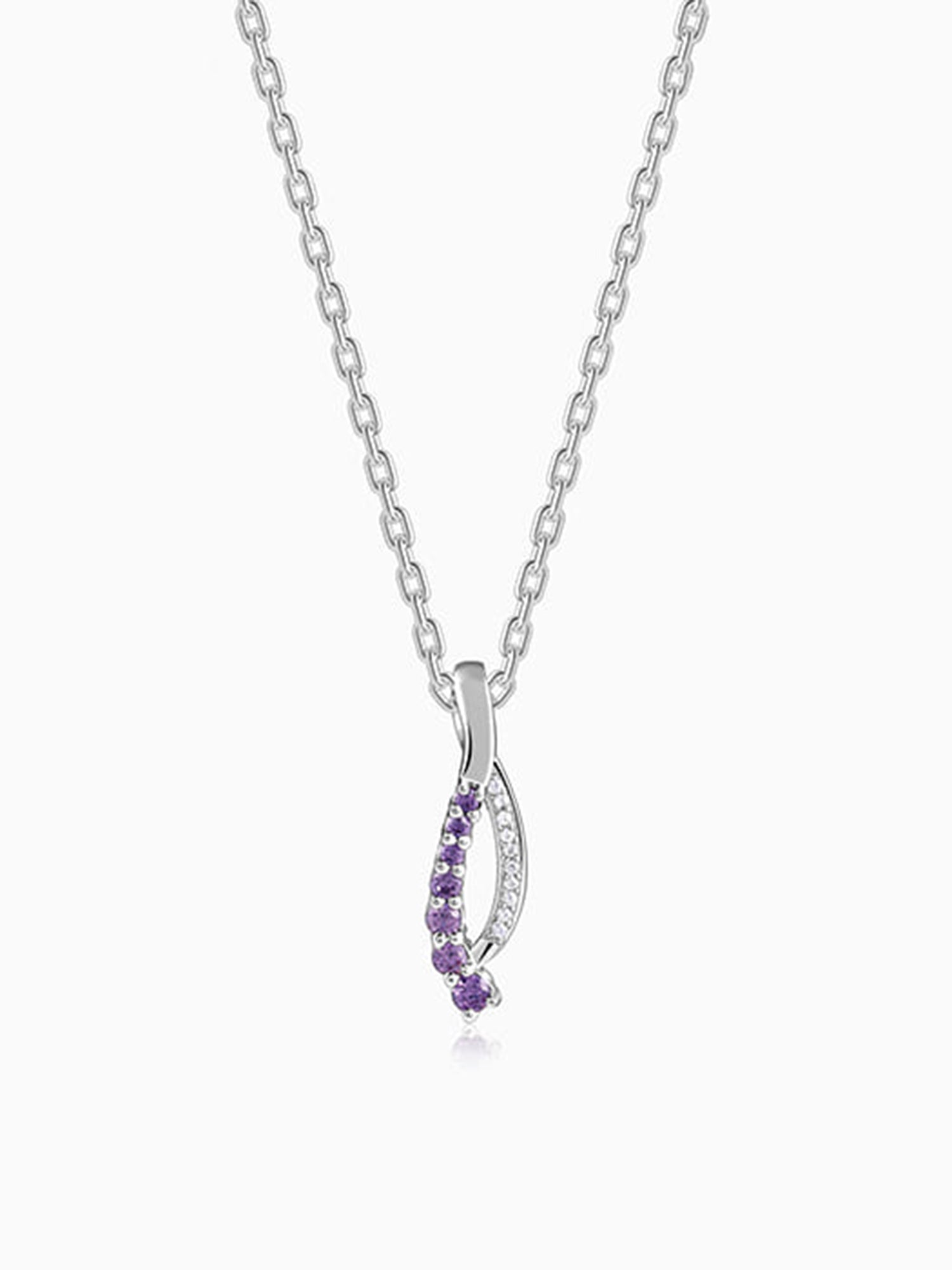 Silver Ethereal Flow Pendant with Link Chain