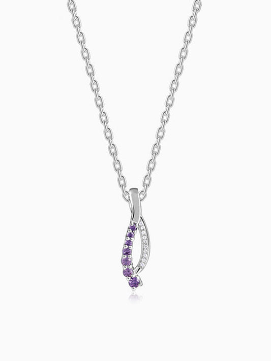 Silver Ethereal Flow Pendant with Link Chain