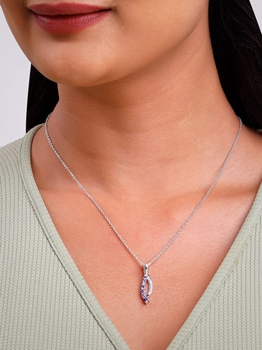Silver Ethereal Flow Pendant with Link Chain