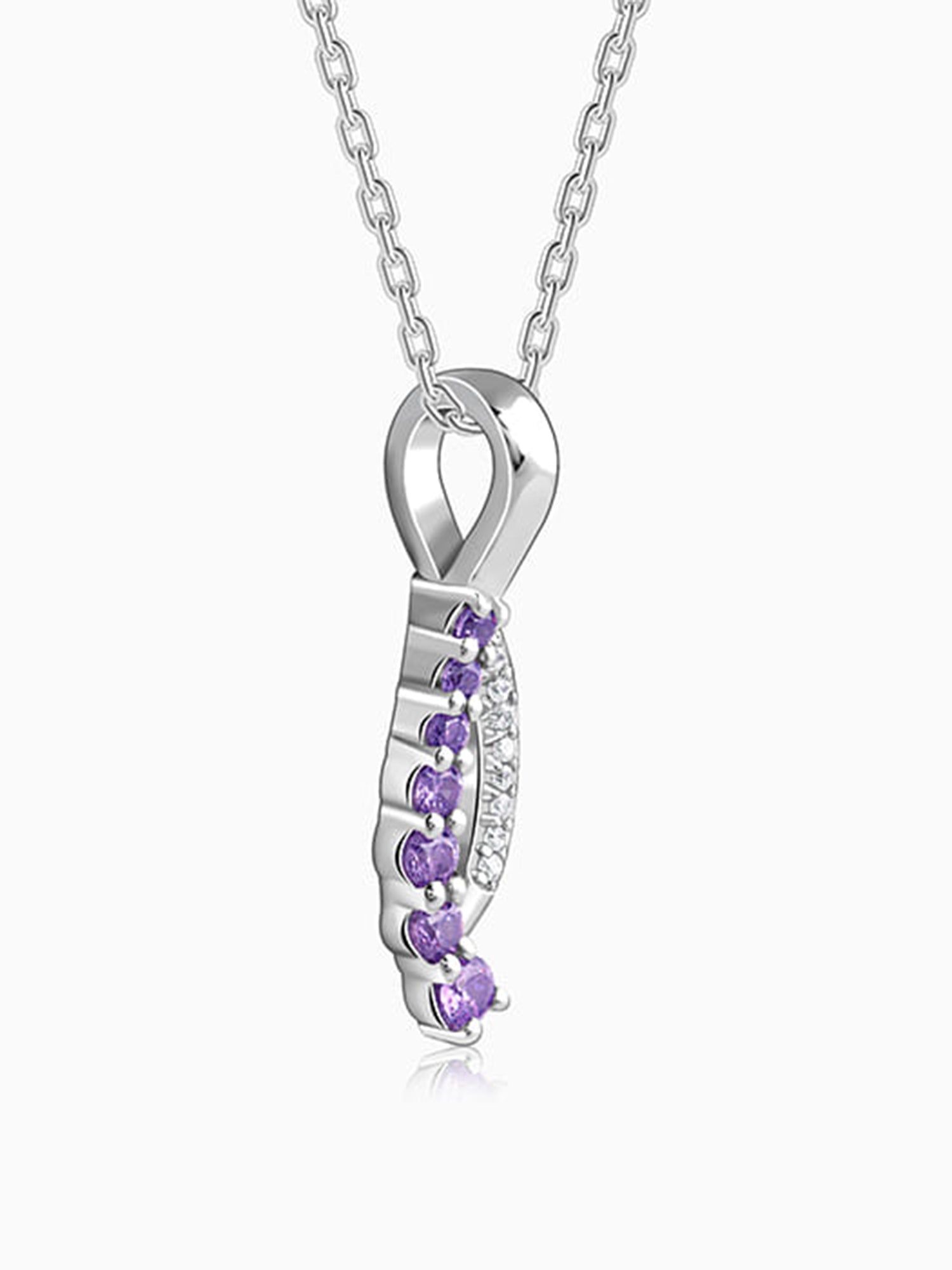 Silver Ethereal Flow Pendant with Link Chain