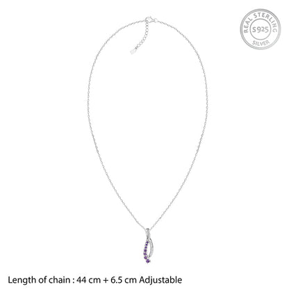 Silver Ethereal Flow Pendant with Link Chain