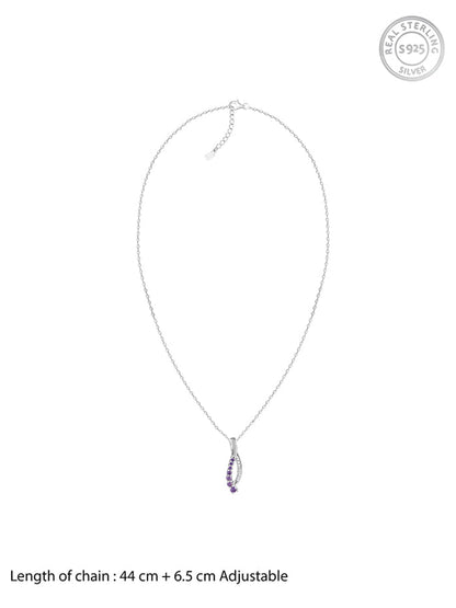 Silver Ethereal Flow Pendant with Link Chain