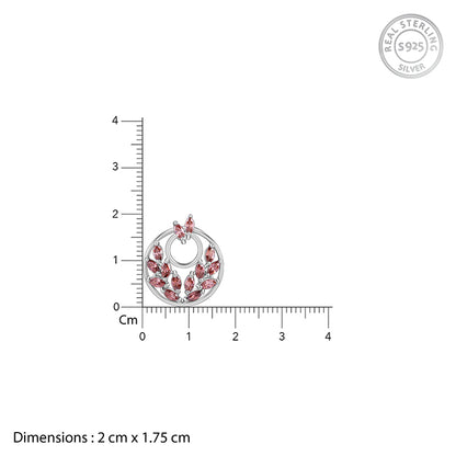 Silver Pretty Leaf Pendant With Link Chain