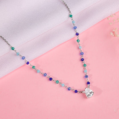 Silver Colourful Glint Necklace
