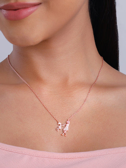 Rose Gold Always Us Necklace