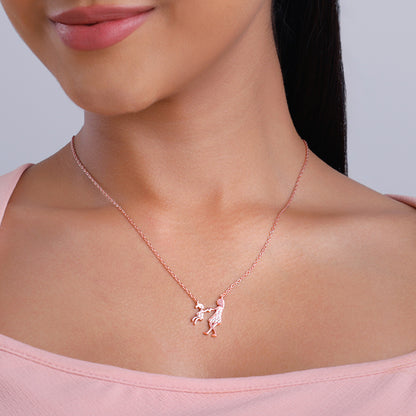 Rose Gold Always Us Necklace