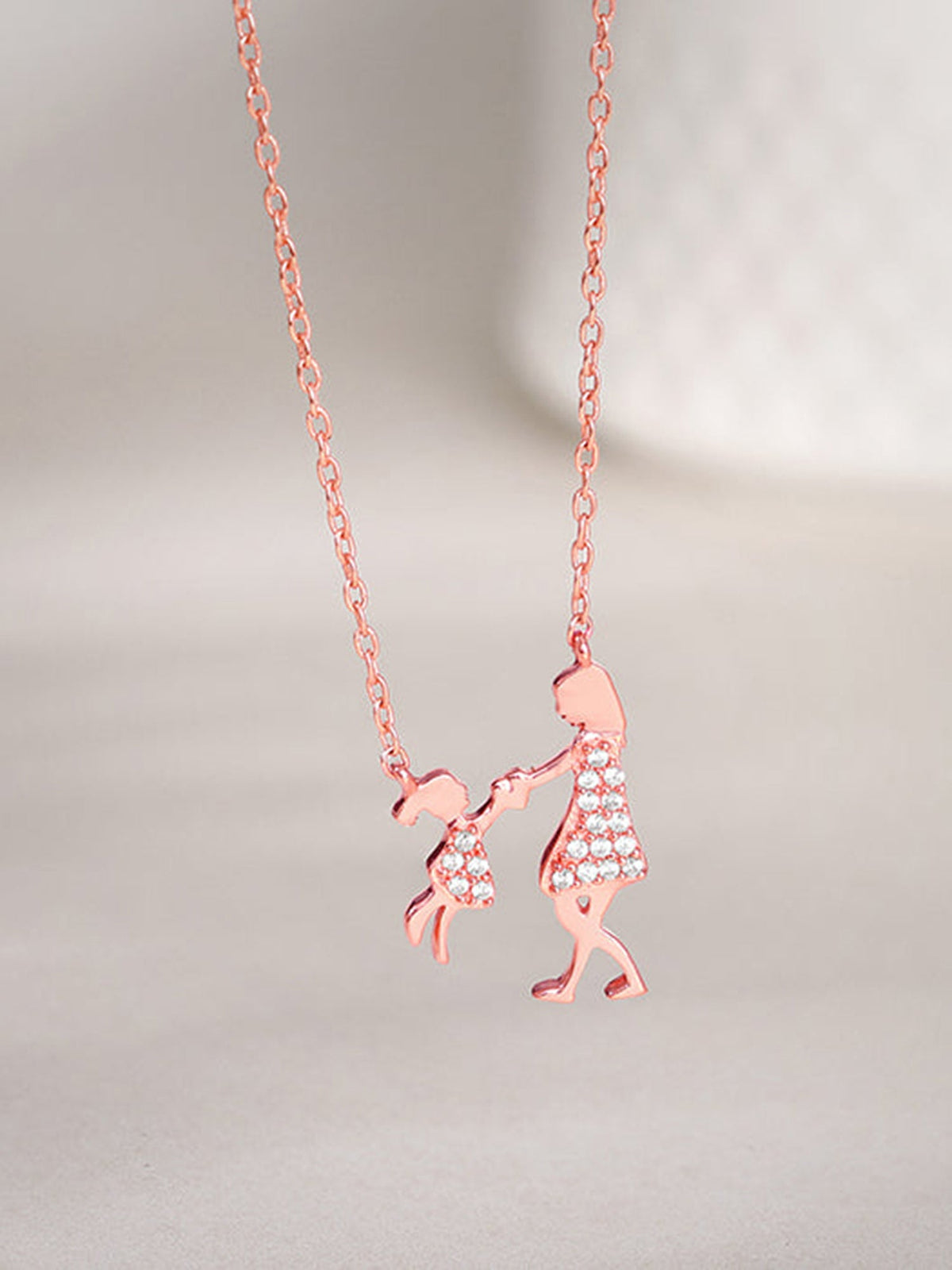 Rose Gold Always Us Necklace
