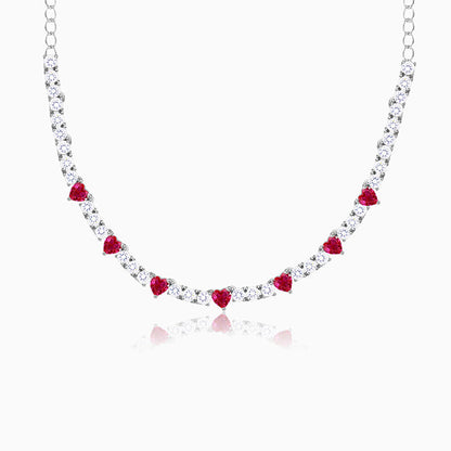 Silver Crimson Crush Necklace