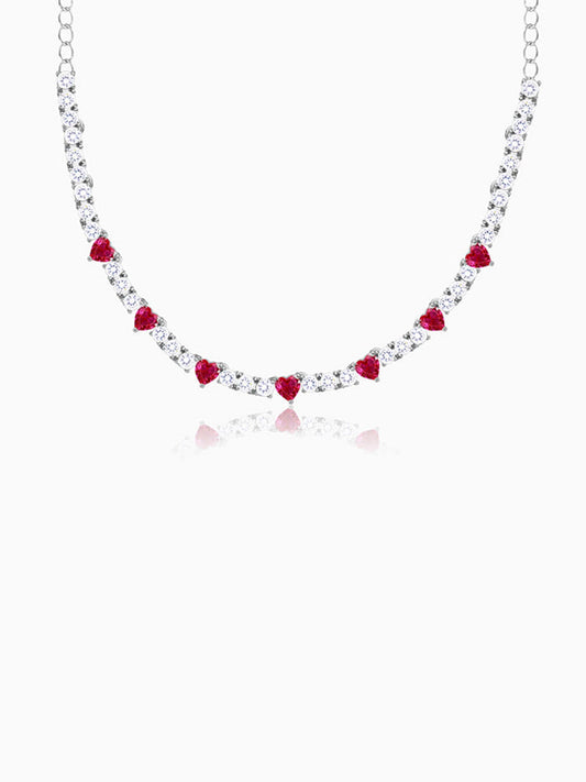Silver Crimson Crush Necklace