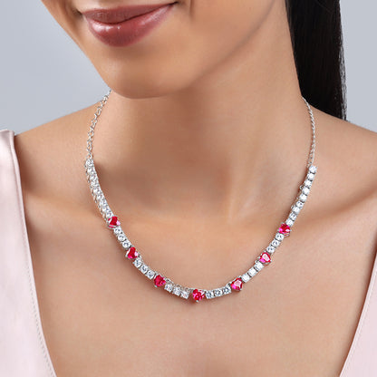 Silver Crimson Crush Necklace