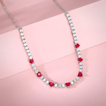 Silver Crimson Crush Necklace