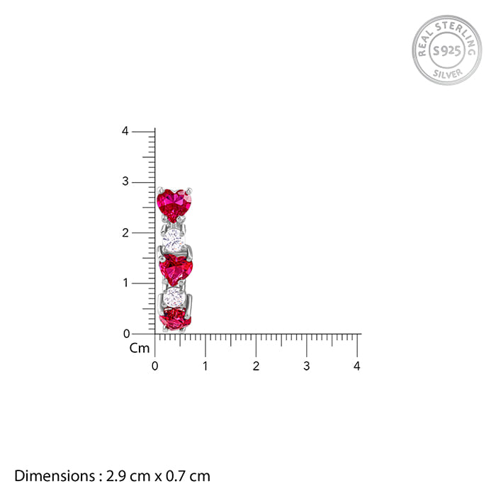 Silver Crimson Crush Set - Silver Party Wear Jewellery for women 