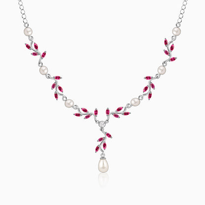 Silver Leia Pearl Necklace