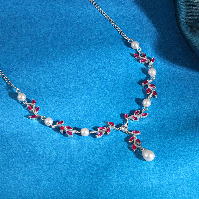 Silver Leia Pearl Necklace