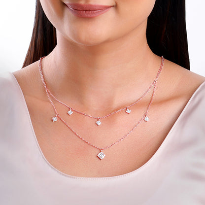 Rose Gold Double Layer Necklace