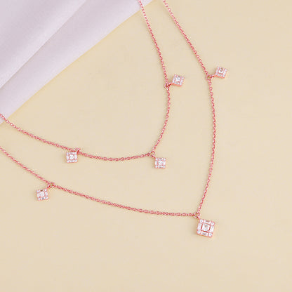 Rose Gold Double Layer Necklace