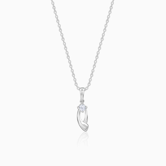 Silver Classy Beauty Pendant With Link Chain