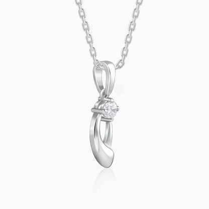 Silver Classy Beauty Pendant With Link Chain