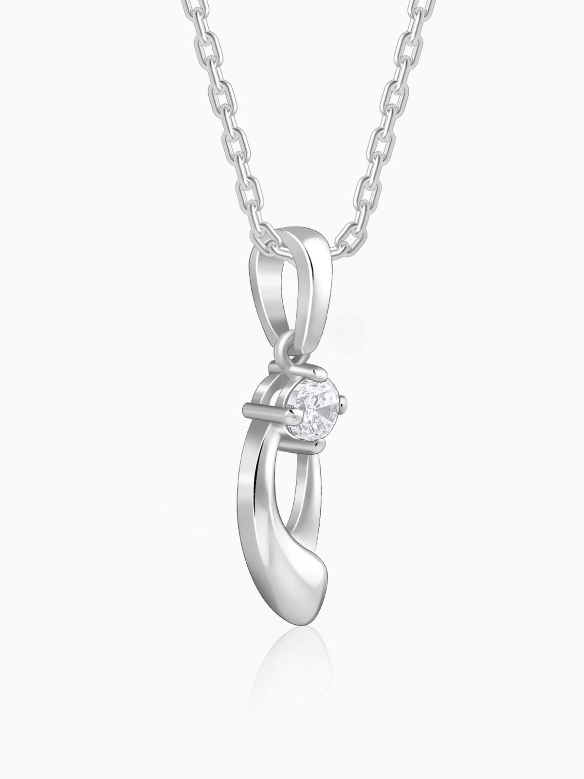 Silver Classy Beauty Pendant With Link Chain